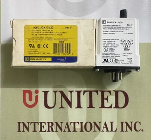 SQUARE D 9050JCK13V20 SER. F 0.6-60SEC 120/240V 10A TIMING RELAY FAST SHIPPING - Picture 1 of 4
