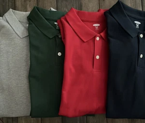 Neu ohne Etikett 4 langärmelige Jungen Poloshirts Größe XXL grau grün rot marineblau - Bild 1 von 6