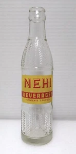 Botella de refresco NEHI Beverages Chattanooga, TN de 1940 etiqueta amarilla y roja 7 oz - Imagen 1 de 11