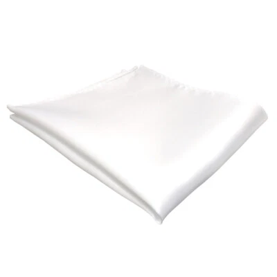 TigerTie gewebtes Seideneinstecktuch weiß reinweiß - Tuch Kavalierstuch Pochette