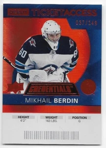 20/21 UPPER DECK CREDENTIALS DEBUT TICKET ORANGE #108 Mikhail Berdin #37/149 - Picture 1 of 1