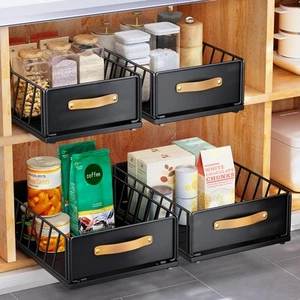 Pull out Cabinet Organizer Fixed with Adhesive Nano Film,Heavy Duty Slide out... - Picture 1 of 9