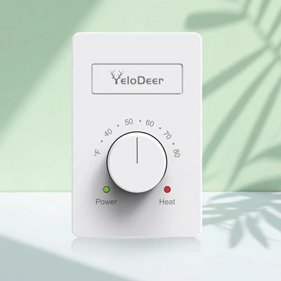 Manual Electric Baseboard Heater Thermostat for Home Both 120V and 240V - Image 1 of 4