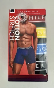 PACK DE 4 calzoncillos boxer grandes TOMMY HILFIGER algodón elástico negros con banda multicolor - Imagen 1 de 7
