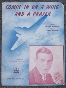 Partituras Comin' In on a Wing and a Prayer cantadas por Eddie Cantor 1943 - Imagen 1 de 1