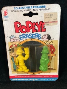 Vintage 1980’s Popeye Collectable Pencil Raders Diener Popeye and Sweet Pea. - Bild 1 von 2