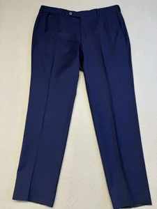 Herren 36 x 29,5 Ermenegildo Zegna einfarbig blau Milano Fit Wollhose Executive - Bild 1 von 13