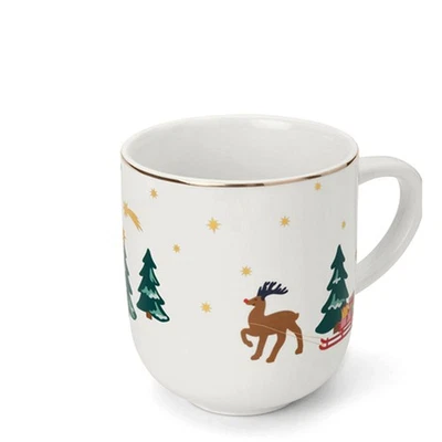 Tchibo X-MAS Jumbobecher goldige Porzellan Kaffeetasse Kaffeebecher Mug - Bild 1 von 2