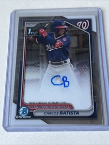 Bowman 2024 cromo #CPA-CB Carlos Batista automático Washington Nationals - Imagen 1 de 2