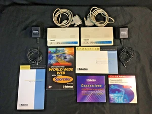 2 US Robotics Sportster Mac Faxmodems - SCSI Cords - Manuals & Disks - Adapters - Picture 1 of 15