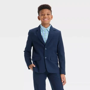 Boys' Suit Jacket - Cat & Jack Navy Blue 18 Husky - Picture 1 of 3