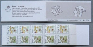 NORVEGIA 1987 Funghi 10v in libretto MNH** - Imagen 1 de 1