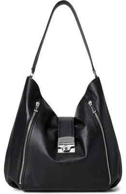 BOLSO DE HOMBRO HOBO GRANDE MICHAEL KORS ADDIE $ 358.00 NUEVO CON ETIQUETAS NEGRO Foto 1 de 4