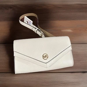 MICHAEL KORS White Belt Bag S/m Perfect Spring. New With Tags Pebbles Leather - Picture 1 of 4