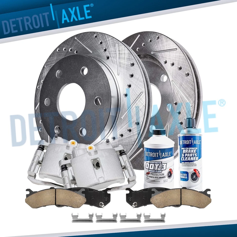 Pinzas de freno de rotores perforados delanteros de 12 pulgadas para Chevy Express 1500 Yukon Foto 1 de 4