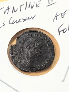 CONSTANTINE II MAKES VOWS TO GODS & ROMAN PEOPLE, IMPERIAL EMPEROR COIN, 18-19mm - Picture 1 of 4