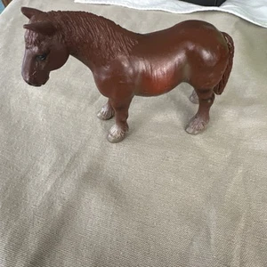Rentner Schleich Kastanie Heavy Draft Pony Hengst Pferd 1999 Figur Germany - Bild 1 von 7