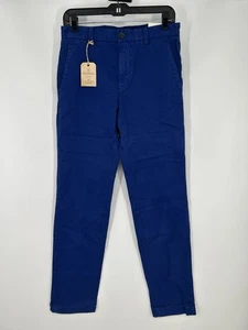 Brooks Brothers Regular Fit Straight Leg Chino Pants Stretch Blue Men Size 30x34 - Picture 1 of 7