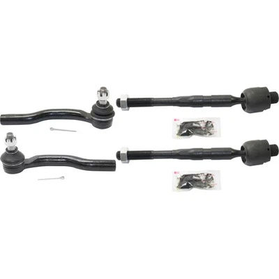 Juego de extremos de barra de amarre para Nissan Titan 2004-2015 delantero, diestro y derecho, interior y exterior 4 piezas Foto 1 de 4