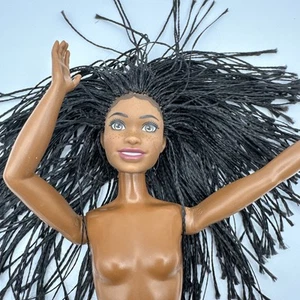 Barbie Doll Black AA Long Hair Braids Beautiful Nude For Custom OOAK - Picture 1 of 6
