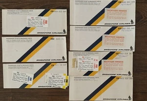 Vintage Singapore Airline Passagierticket und Gepäckaufgabe (7) Ephemera - Bild 1 von 2