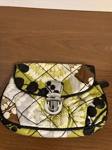 Vera Bradley Cocoa Moss Puffy Wristlet Clutch Wallet “MISSING STRAP” - Picture 1 of 12