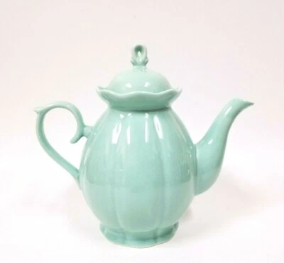 TETERA GRACE'S PERLA VERDE AZULADO PORCELANA TÉ + CAFETERA, TETERA-5,5 C Foto 1 de 4