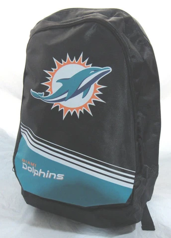 NFL Miami Dolphins 2015 Stripe Core Logo Backpack by Forever Collectible Cover
