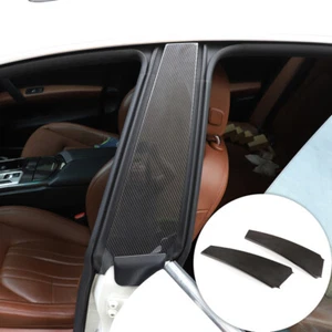 Real Dry Carbon Fiber Car Window B Pillar Trims For Maserati Ghibli 2014-2021 US - Picture 1 of 11