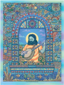 Owen Murphy "Jerry Garcia" Rainbow Mirror Variant Navy Keyline ???/200 SOLD OUT - Picture 1 of 1