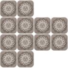  12 Pcs Shower Hair Stopper Square Drain Cover Sink Anti-clogging