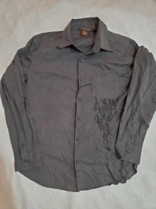 Vintage 90s Element Long Sleve Button Shirt Skateboarding Gray Mens XL - Picture 1 of 13