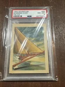 Tarjeta Adventure Skimming Over the Ice 1956 #49 PSA 8 - Imagen 1 de 2