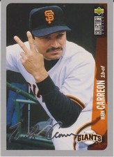 1996 Collector's Choice Silver Mark Carreon #302 San Francisco Giants Baseball