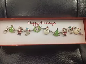 Bettelarmband von Haskell Holiday, entzückender Weihnachtsmann, Schneemann, Kranz & Baum - Bild 1 von 17