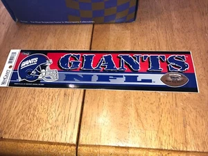 Vintage Wincraft Bumper Sticker Decals New York Giants NFL NOS - Picture 1 of 4
