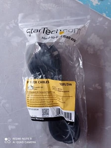 Startech PXT101UK3M Power Cord Power cable UK Mains Lead 3 metres 10ft - Picture 1 of 4