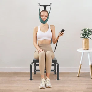 Estirador de cuello dispositivo de tracción cervical estiramiento equipo de entrenamiento 6000N - Imagen 1 de 18