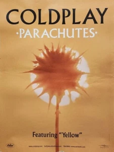 COLDPLAY 2000 Parachutes promotional poster VG++ New Old Stock - Picture 1 of 1