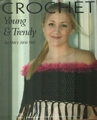 BUFANDAS JÓVENES Y DE MODA GANCHILLO USADO SOMBRERO Y PONCHOS PATRÓN LIBRO Foto 1 de 4