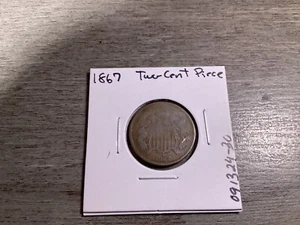 1867-Two-Cent Piece U.S. Copper Coin Circulated-Good Condition-091324-30 - Picture 1 of 4