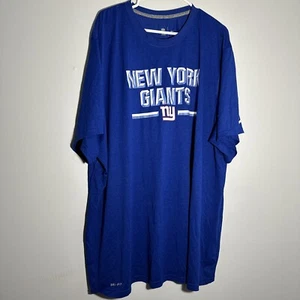 Nike Dri Fit New York Giants NFL Shirt Size 4XL Blue Short Sleeve - Picture 1 of 11