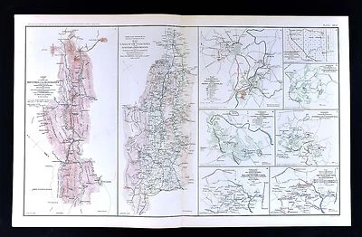 Civil War Map Defense of Alleghanies Virginia Valley Cold Harbor Frederick City - Image 1 of 3