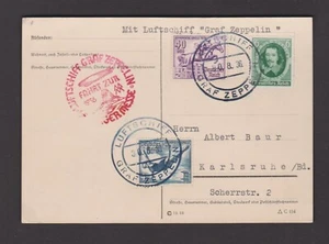Karte DR Mi.608, 610, 616 mit Luftschiff LZ127 zur Fahrt zur Leipziger Messe 193 - Bild 1 von 1