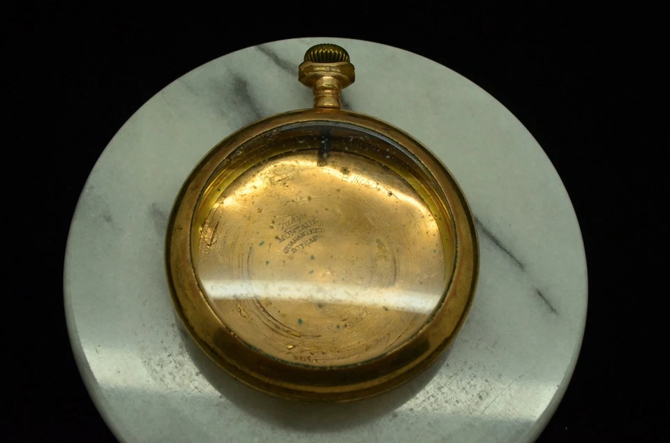 ЗАПОЛНЕННЫЙ ЗОЛОТОМ ЧЕХОЛ ДЛЯ КАРМАННЫХ ЧАСОВ С КРИСТАЛЛОМ (ПОДХОДИТ ДЛЯ РАЗМЕРА 18) - Изображение 1 из 4