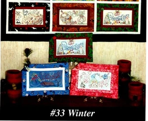 Patrón de almohadas de mesa bordadas de invierno de Debbie Dear Designs - Imagen 1 de 3