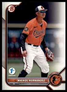 2022 Bowman Draft 1st Edition Base #BD-106 Maikol Hernandez - Baltimore Orioles