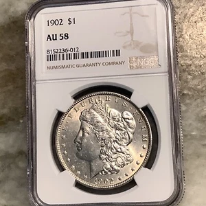 1902-P Silver Morgan Dollar AU58 - Picture 1 of 2