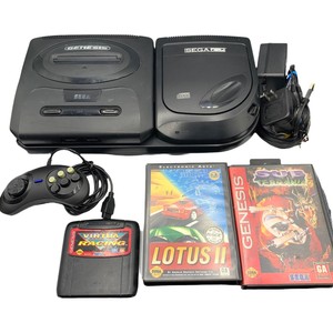 Model 2 Sega Genesis With Sega CD Gaming System Console ** Read Description