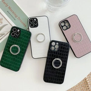 Luxury Crocodile Texture Ring Stand Phone Case Cover For iPhone 12 Pro 11 XS 7 8 - Zdjęcie 1 z 18